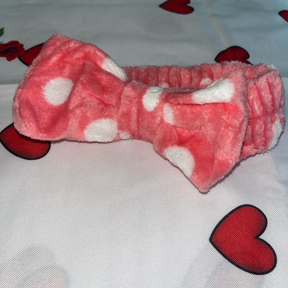 Pink Polka Dot Kids Headband